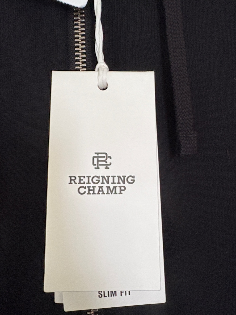 Reigning Champ Black Full-Zip Hoodie - Picture 2 of 5